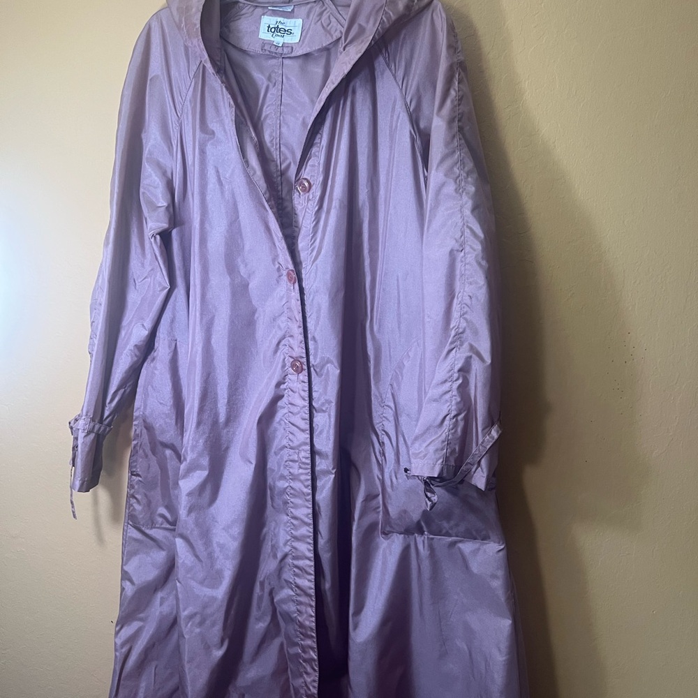 Purple Hooded Raincoat by Totes